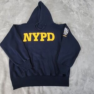 New York Police Dept Sweatshirt Mens Small Blue‎ Hoodie Pullover NYPD Athleisure